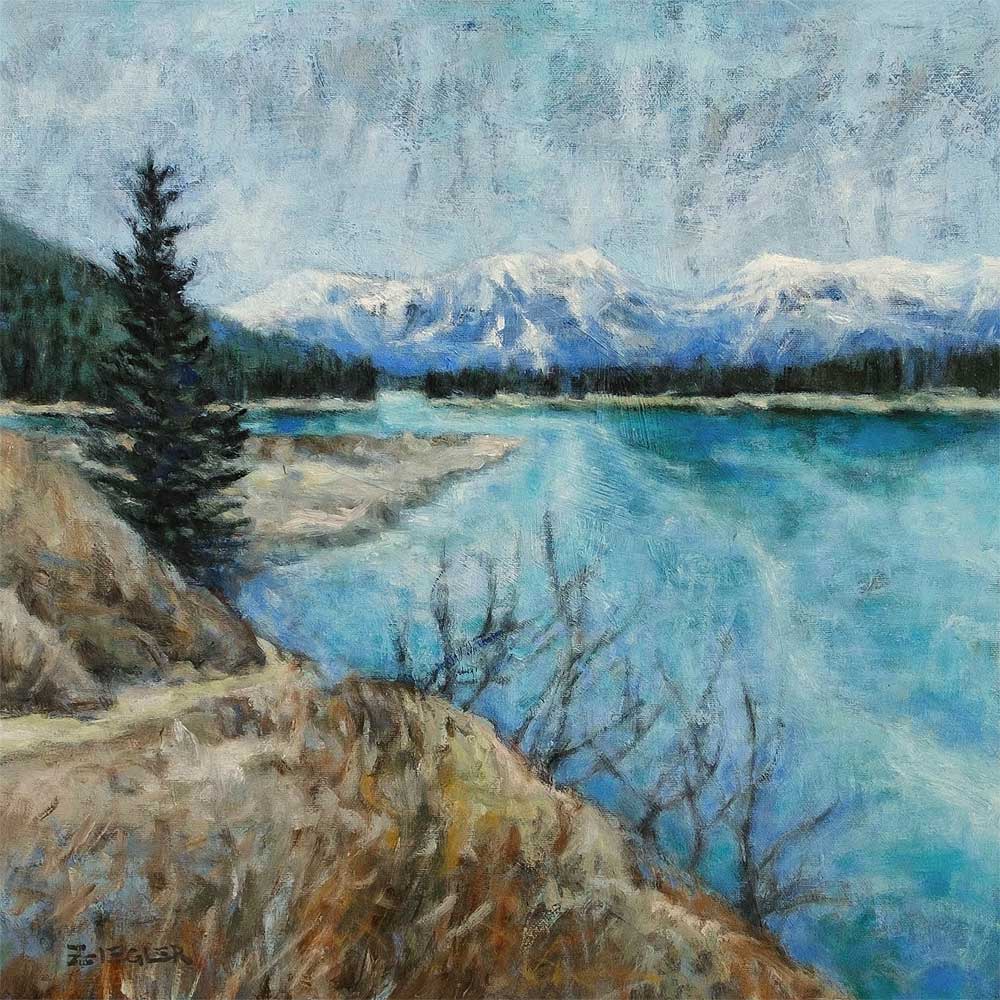 Oil painting of tahoe