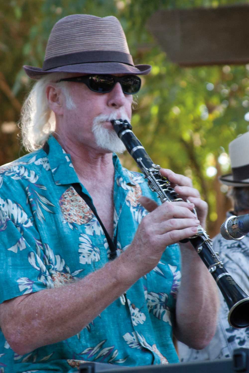 Man playing clarinet at Music in the Parks in Calaveras County