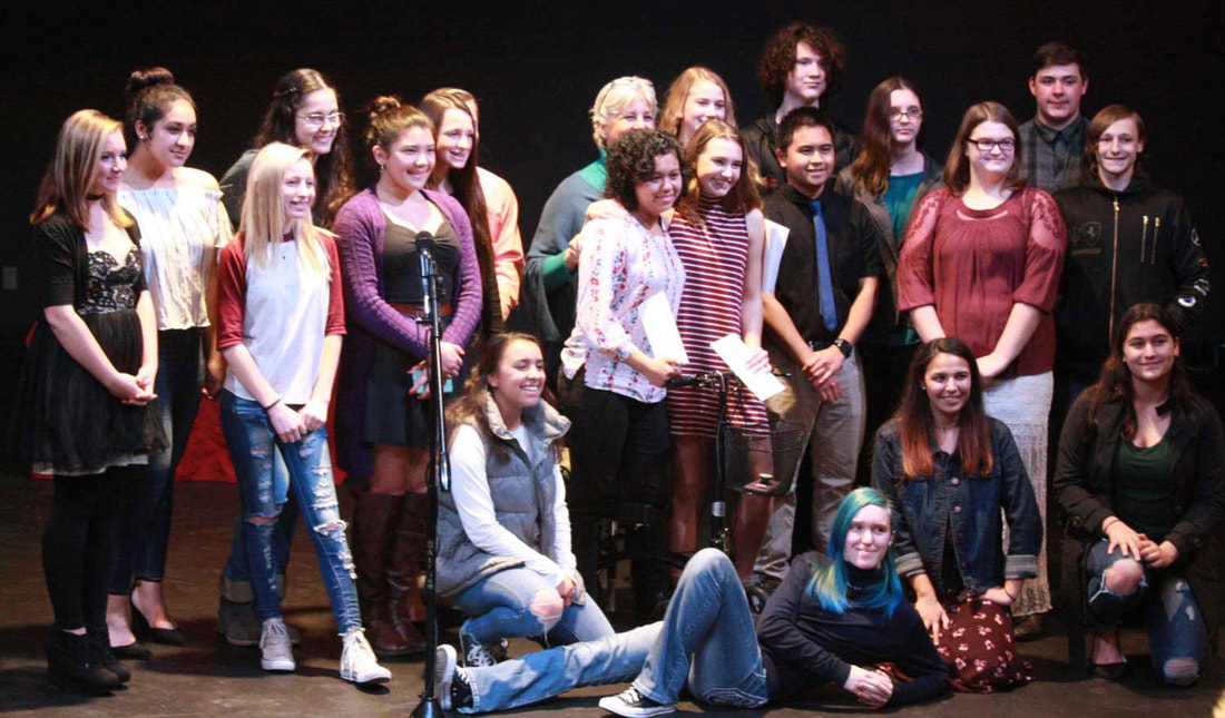 Student competitors at Calaveras County  2019 Poetry Out Loud