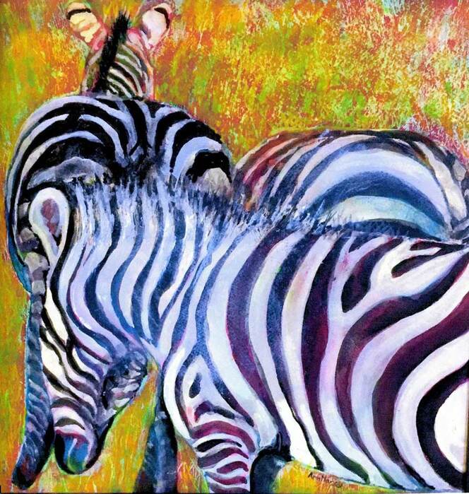 Picture of zebras by Nancy Macomber