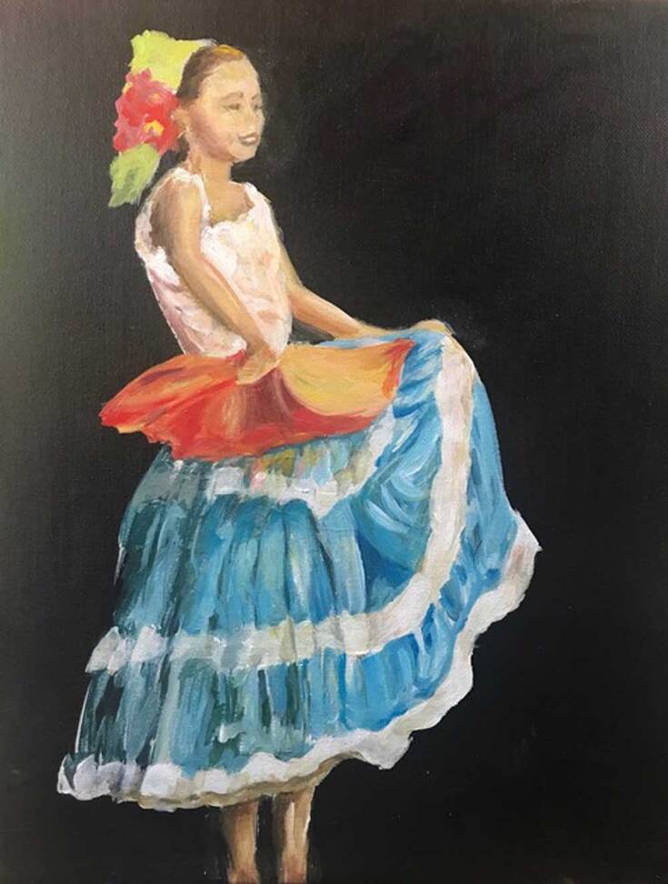 Painting of Dancing Girl