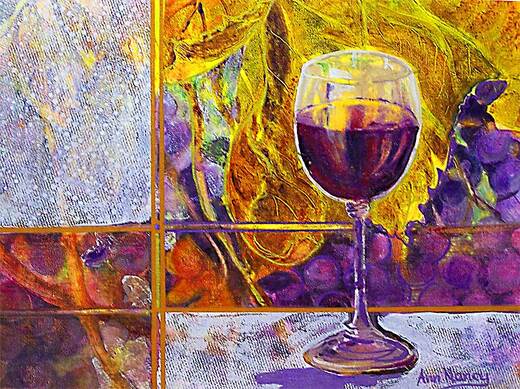 Picture of  glass of wine by Nancy Macomber