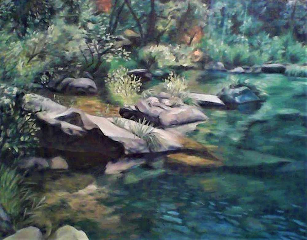 Painting of river by Maura Purcell